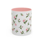Minnesota Pink and White Lady Slipper Mug, State Flower Floral Coffee Cup, 11oz Botanical Gift