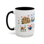 Luxor Coffee Mug | Postage Stamp Collage Mug | Travel Souvenir Accent Cup 11oz 15oz