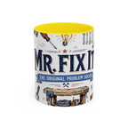 Mr Fix It Coffee Mug | Father's Day Gift for Dad | Accent Color Ceramic 11oz 15oz