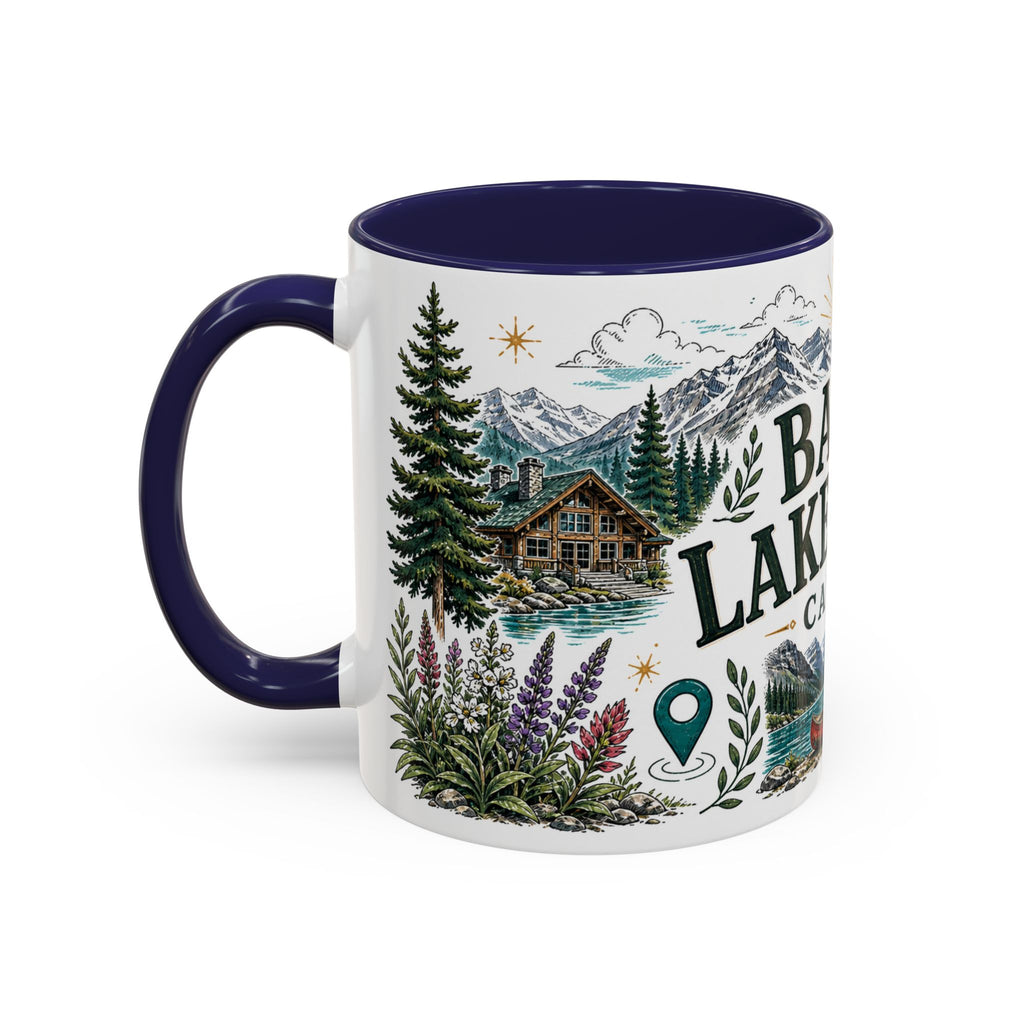 Banff Lake Louise Coffee Mug | Travel Destination Souvenir Gift | Accent Color Ceramic 11oz 15oz