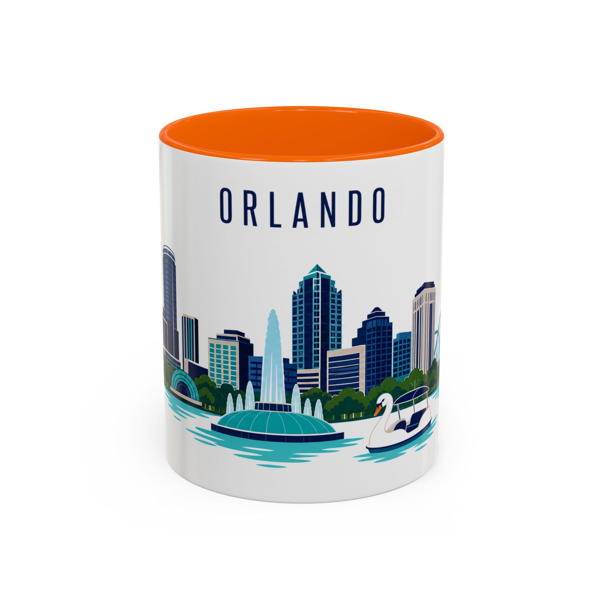 Orlando Coffee Mug | United States Travel Souvenir | Porcelain Decal City Gift | 11oz 15oz Accent Mug