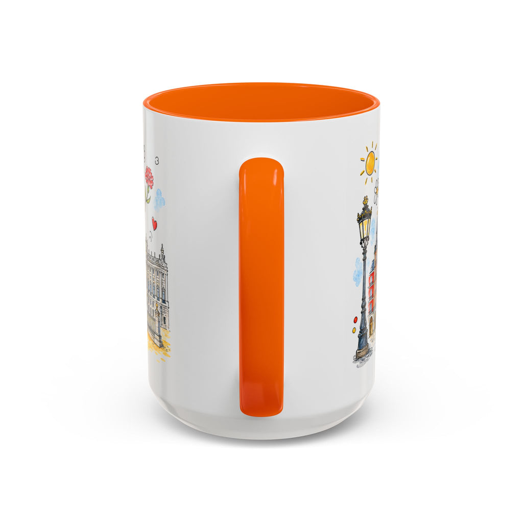 Madrid Travel Mug | European City Souvenir Accent Coffee Mug | 11oz 15oz Ceramic Cup