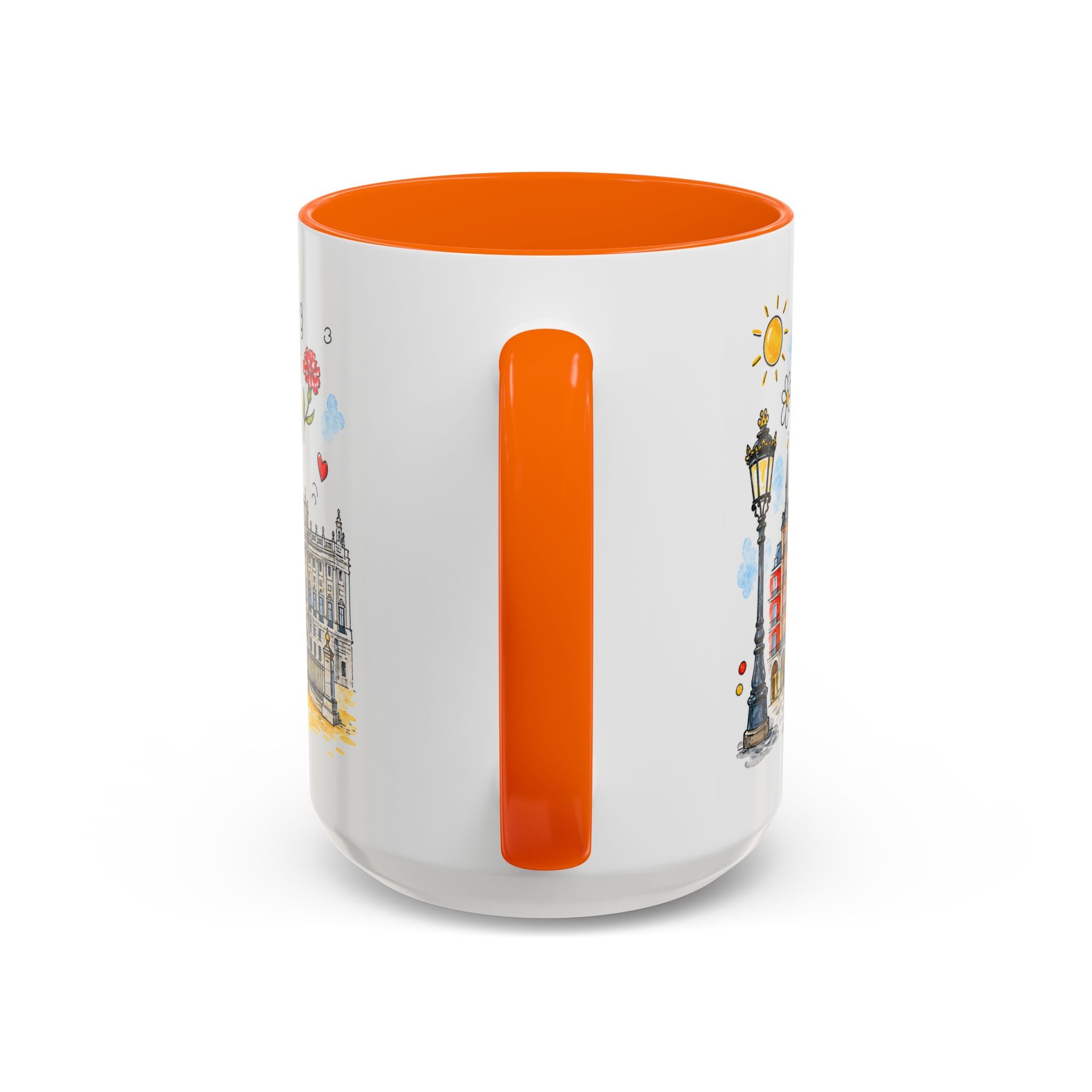Madrid Travel Mug | European City Souvenir Accent Coffee Mug | 11oz 15oz Ceramic Cup