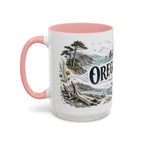 Oregon Coast Mug, Pacific Northwest Travel Souvenir, Bucket List Gift, Accent Ceramic Coffee Mug 11oz 15oz