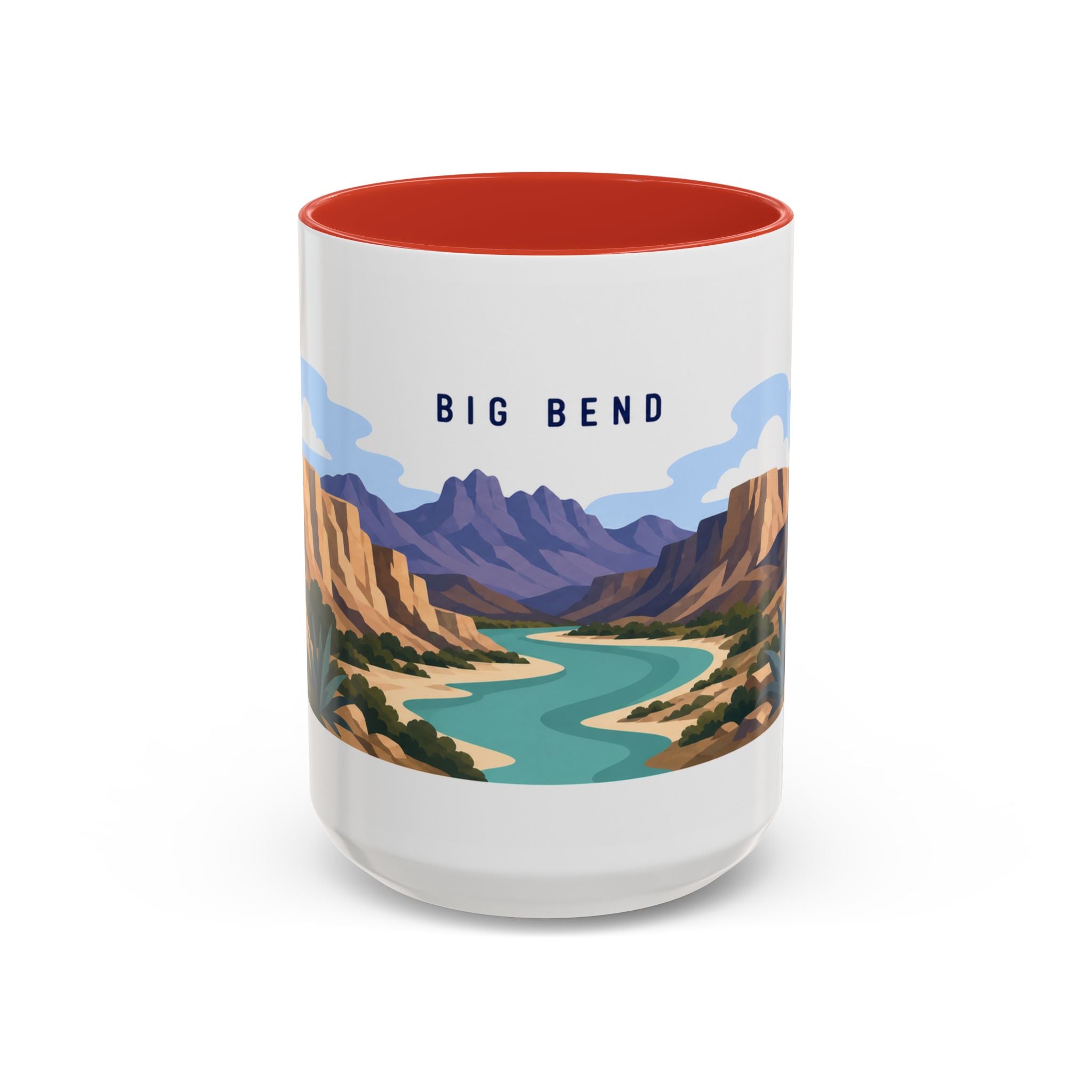 Big Bend National Park Coffee Mug | Solid Color Block Park Souvenir | 11oz 15oz Accent Mug