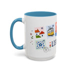Lisbon Coffee Mug | Postage Stamp Collage Mug | Travel Souvenir Accent Cup 11oz 15oz