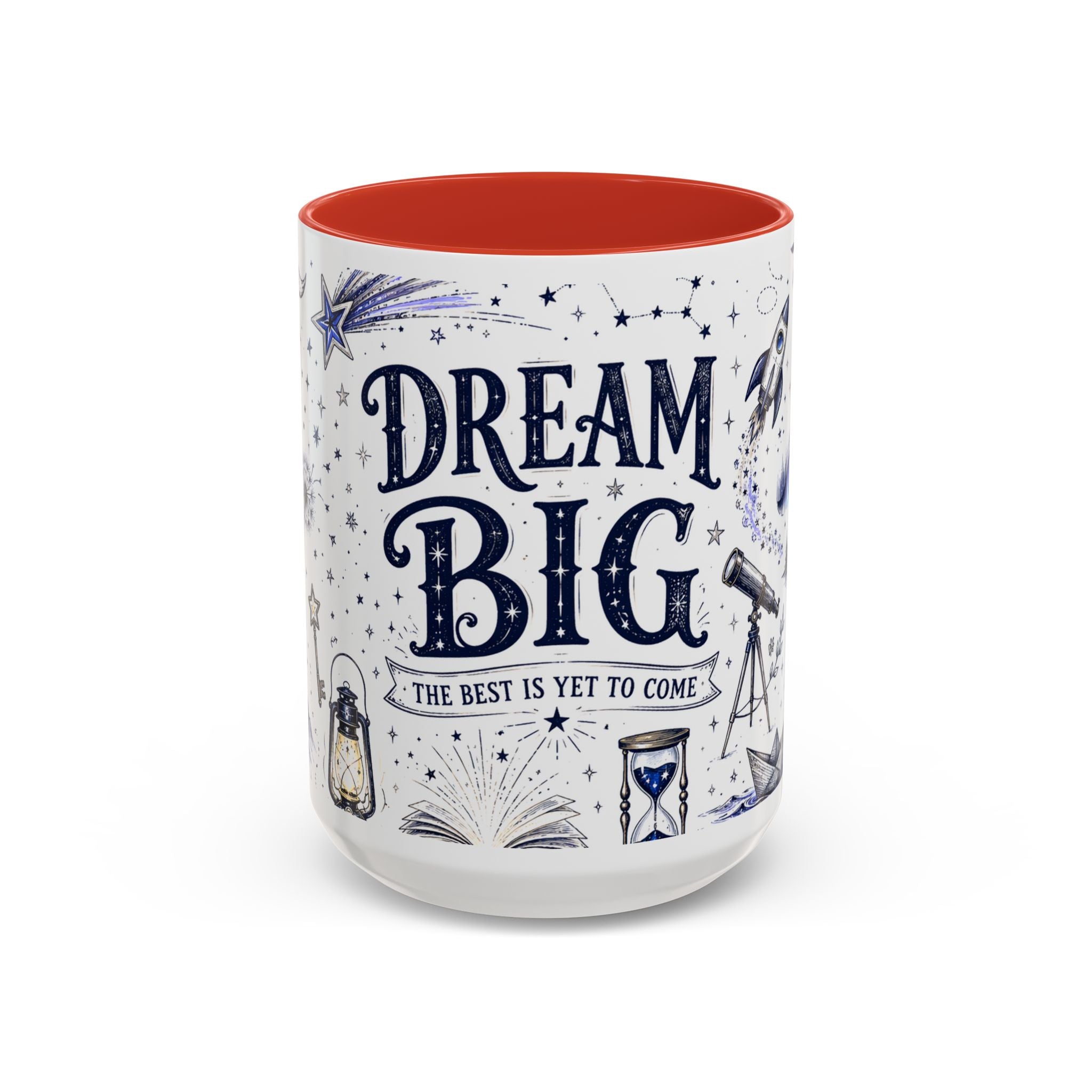 Dream Big Coffee Mug | Class of 2026 Graduation Gift | Accent Color Ceramic 11oz 15oz