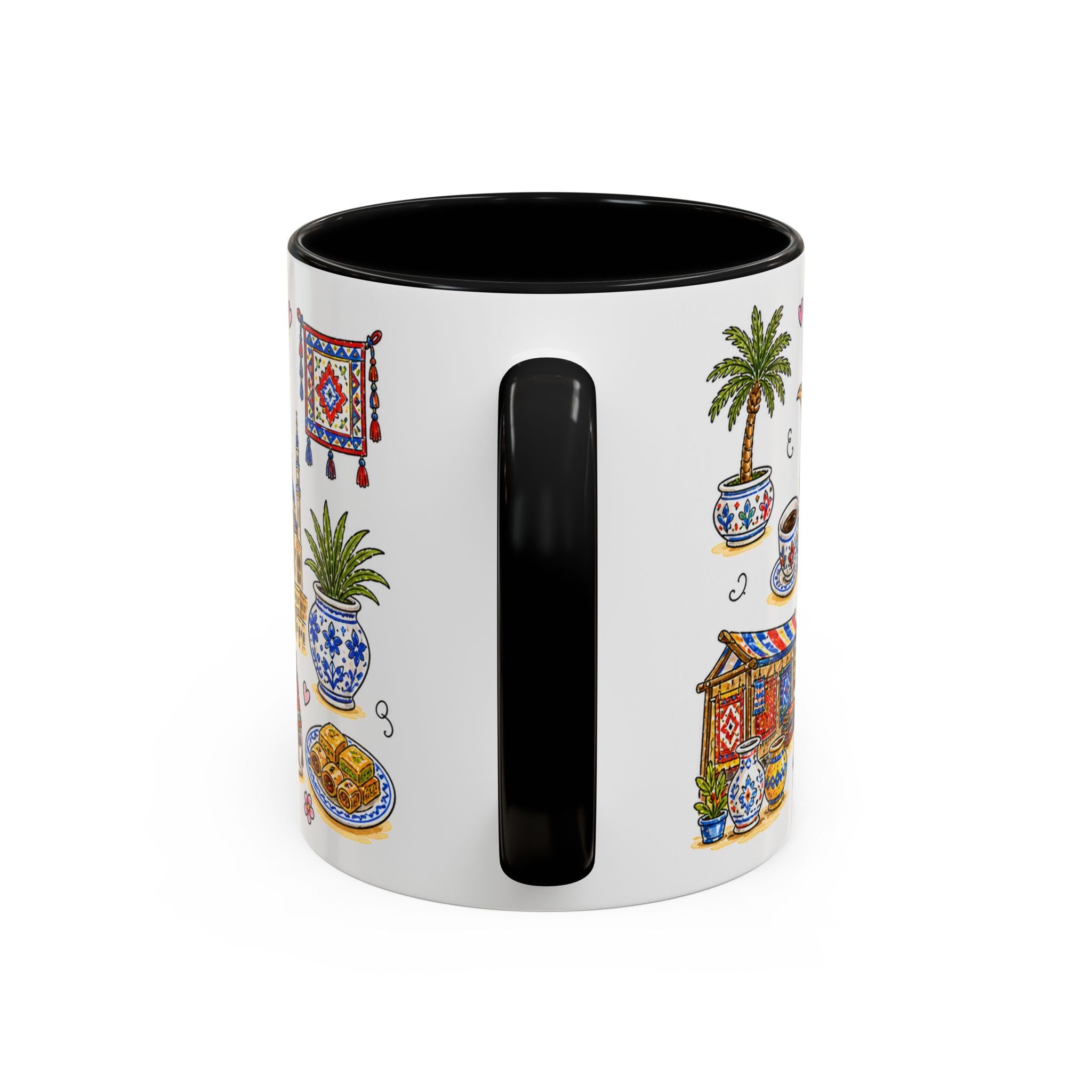 Cairo Illustrated Travel Mug | City Souvenir Accent Coffee Mug | 11oz 15oz Ceramic Cup