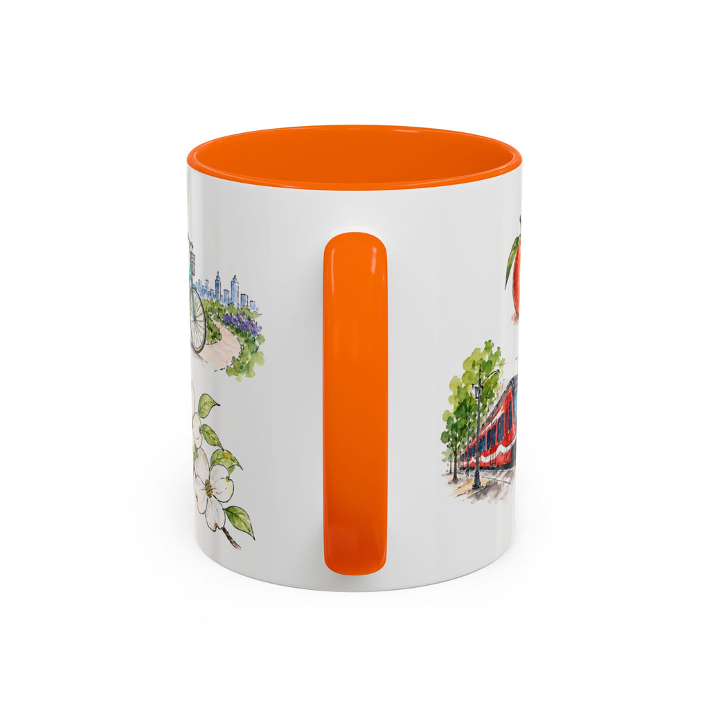 Atlanta Illustrated Travel Mug | City Souvenir Accent Coffee Mug | 11oz 15oz Ceramic Cup