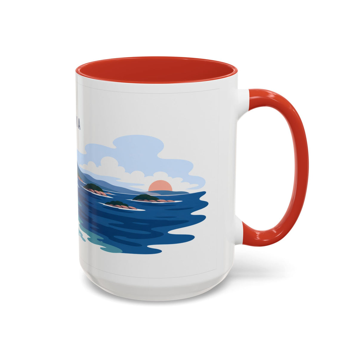 Acadia National Park Coffee Mug | Solid Color Block Park Souvenir | 11oz 15oz Accent Mug