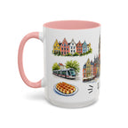 Lille Illustrated Travel Mug | City Souvenir Accent Coffee Mug | 11oz 15oz Ceramic Cup