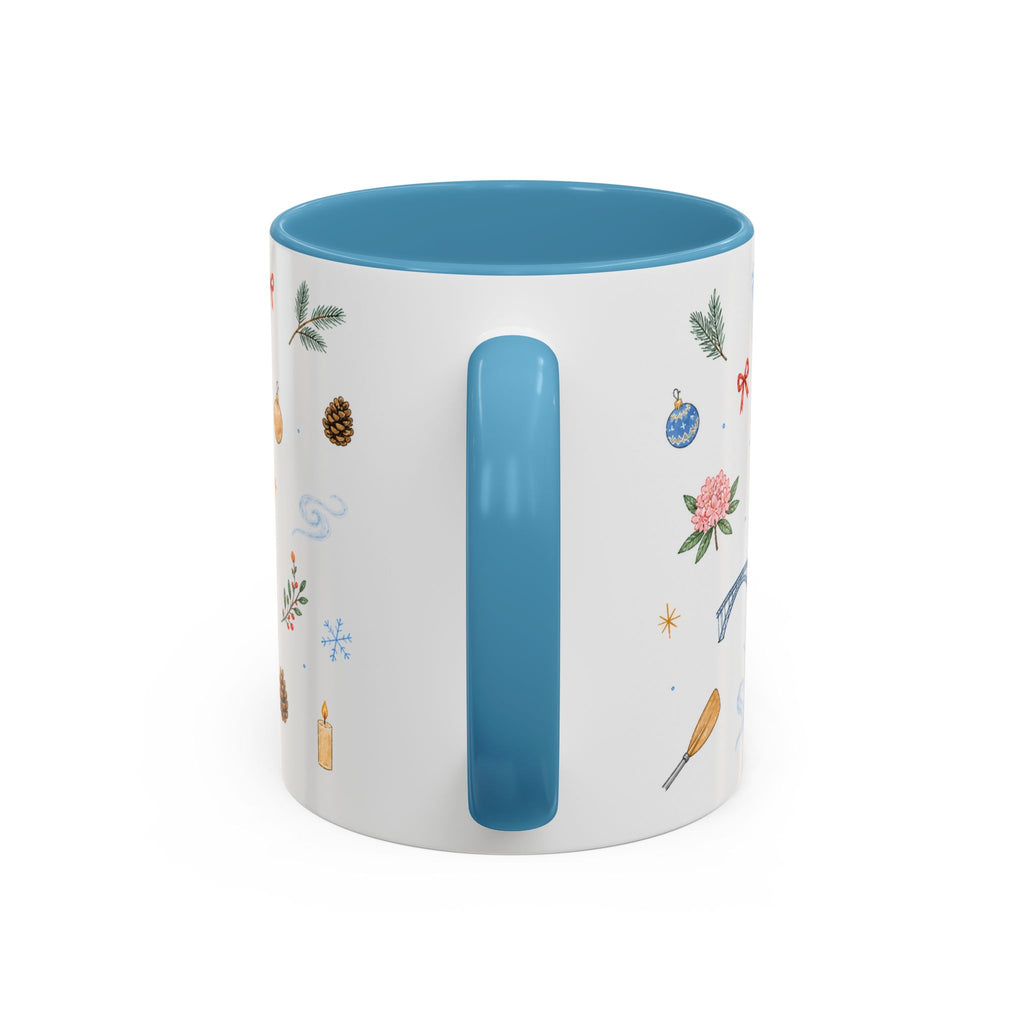 New River Gorge National Park Christmas Mug | Watercolor Travel Souvenir | Holiday Gift | Accent Ceramic Coffee Cup 11oz 15oz