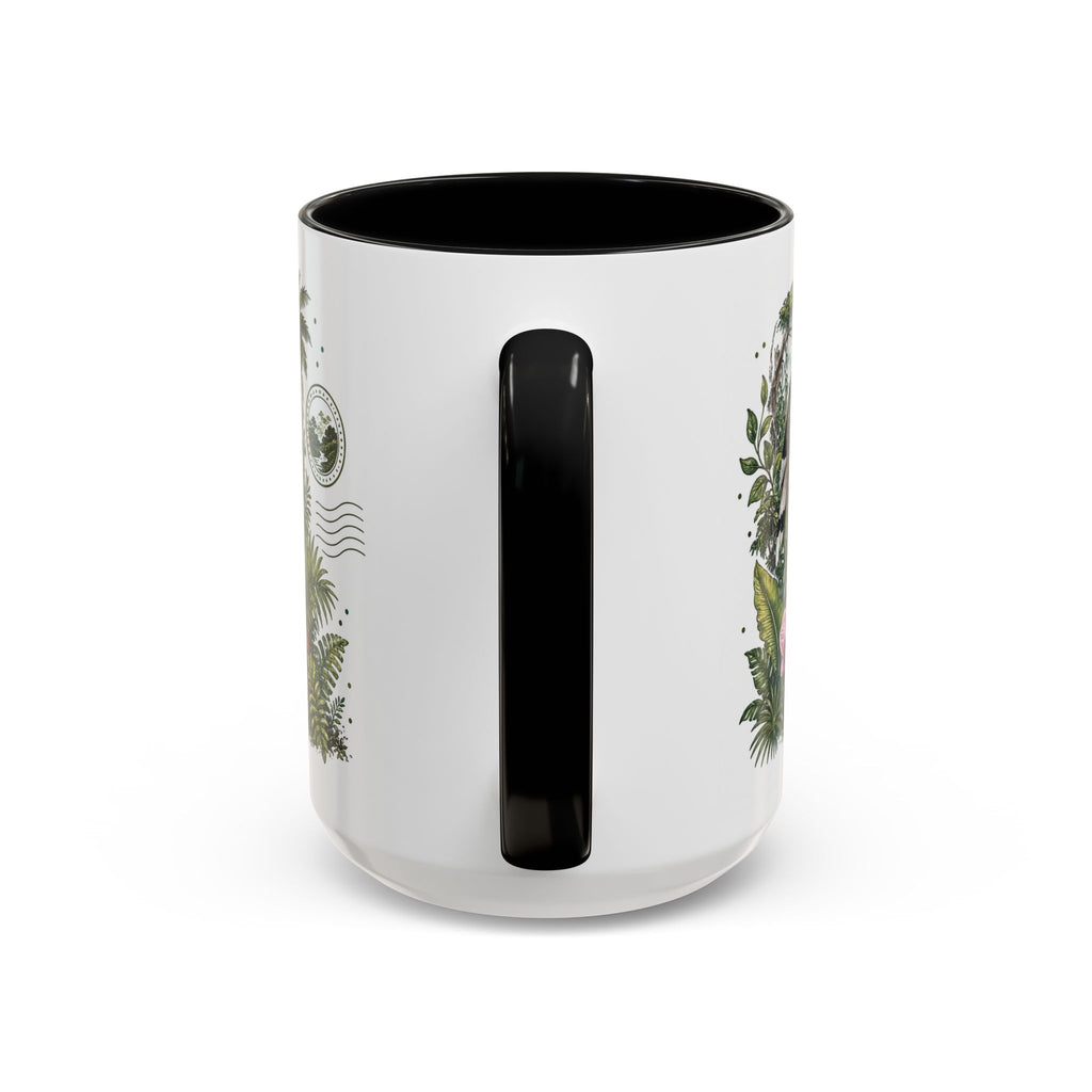 Borneo Rainforest Coffee Mug | Travel Destination Souvenir Gift | Accent Color Ceramic 11oz 15oz
