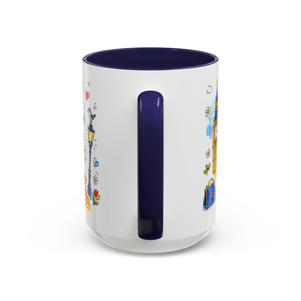 London Travel Mug | European City Souvenir Accent Coffee Mug | 11oz 15oz Ceramic Cup