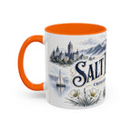 Salt Lake City Coffee Mug | United States Travel Souvenir | Vintage Illustrated City Gift | 11 oz 15 oz Accent Mug