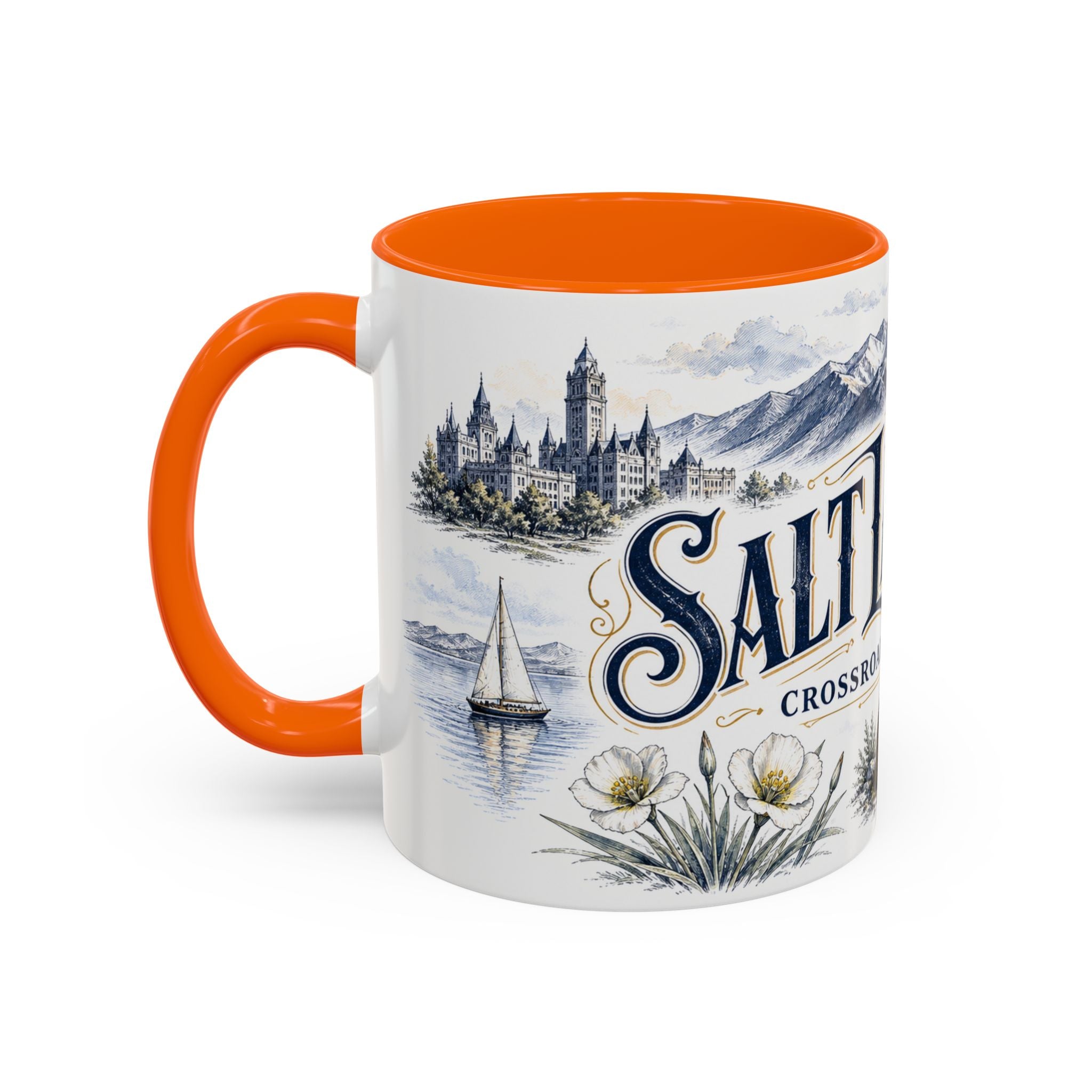 Salt Lake City Coffee Mug | United States Travel Souvenir | Vintage Illustrated City Gift | 11 oz 15 oz Accent Mug
