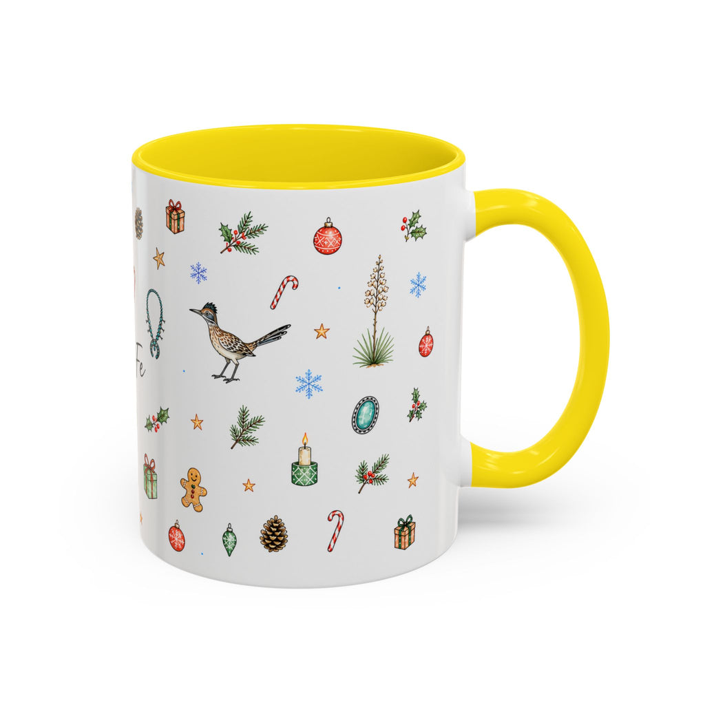 Santa Fe Christmas Mug | Watercolor City Souvenir | Ceramic Coffee Cup (11oz 15oz)
