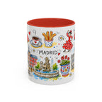 Madrid Travel Mug | European City Souvenir Accent Coffee Mug | 11oz 15oz Ceramic Cup