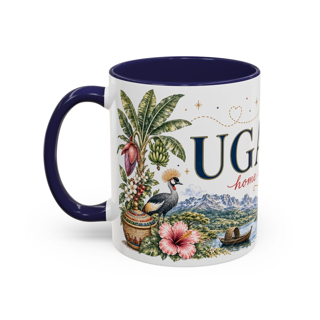 Uganda Home Country Mug | Moving Away Gift | Long Distance Friendship | 11 oz 15 oz Accent Mug