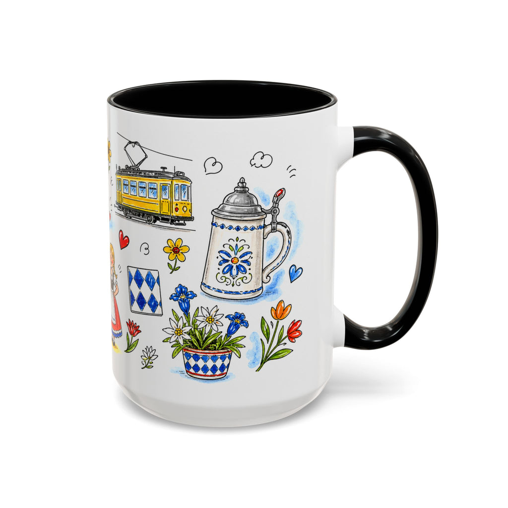 Munich Travel Mug | European City Souvenir Accent Coffee Mug | 11oz 15oz Ceramic Cup