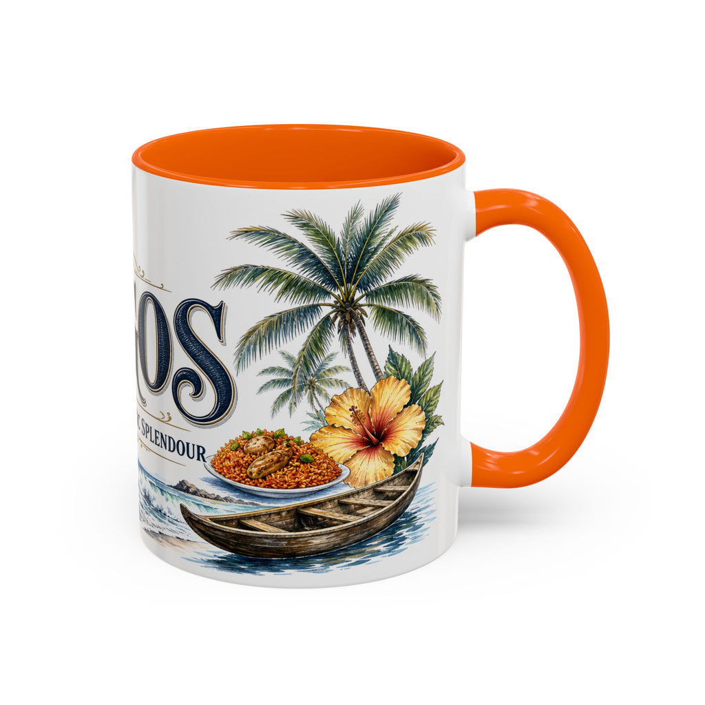 Lagos Coffee Mug | Nigeria Travel Souvenir | Vintage Illustrated City Gift | 11 oz 15 oz Accent Mug