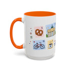 Berlin Coffee Mug | Postage Stamp Collage Mug | Travel Souvenir Accent Cup 11oz 15oz