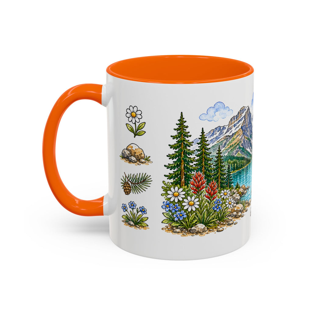 Glacier National Park Mug | US Travel Souvenir Accent Coffee Mug | 11oz 15oz Ceramic Cup