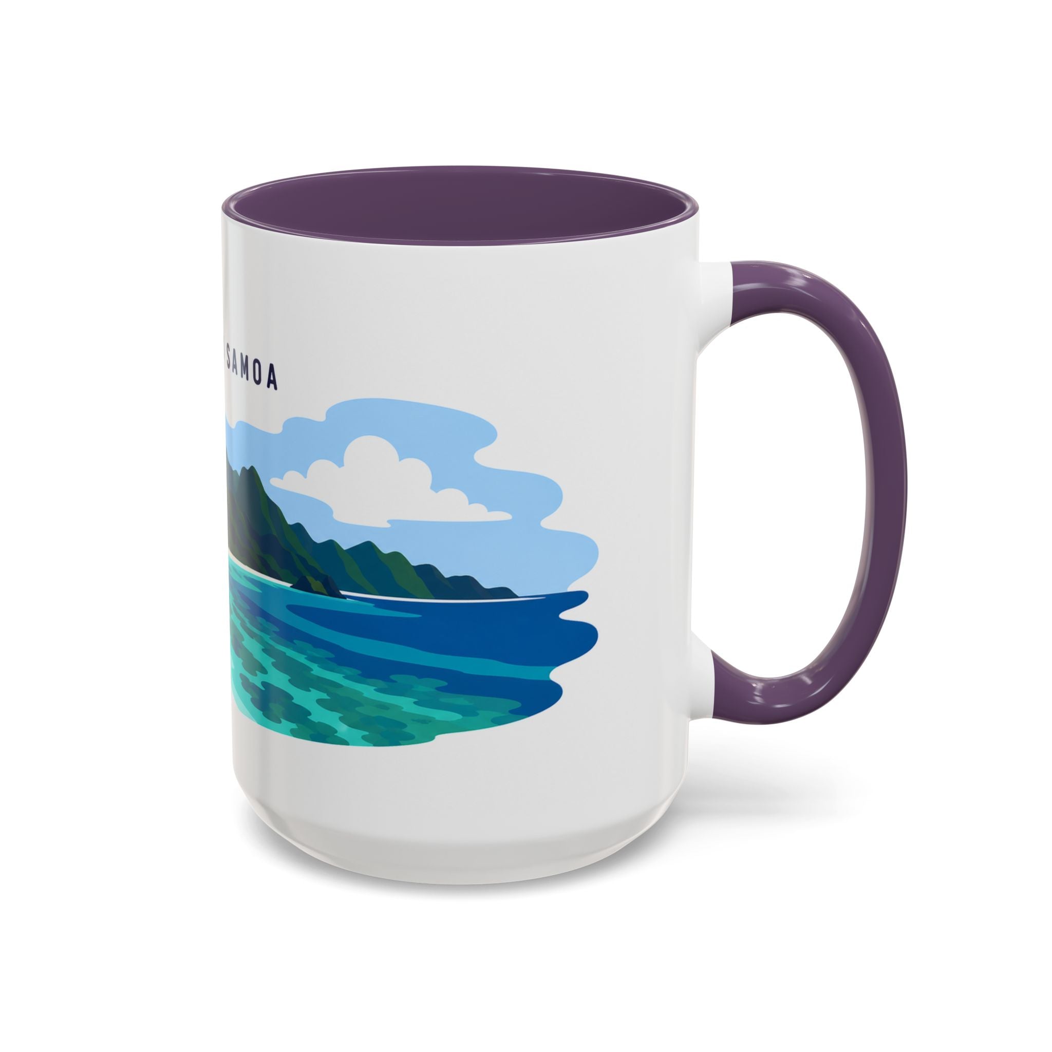 National Park of American Samoa Coffee Mug | Solid Color Block Park Souvenir | 11oz 15oz Accent Mug