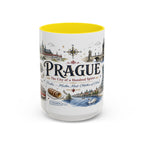 Prague Coffee Mug | Czech Republic Souvenir Travel Gift | Accent Color Ceramic 11oz 15oz