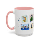 Dublin Coffee Mug | Postage Stamp Collage Mug | Travel Souvenir Accent Cup 11oz 15oz