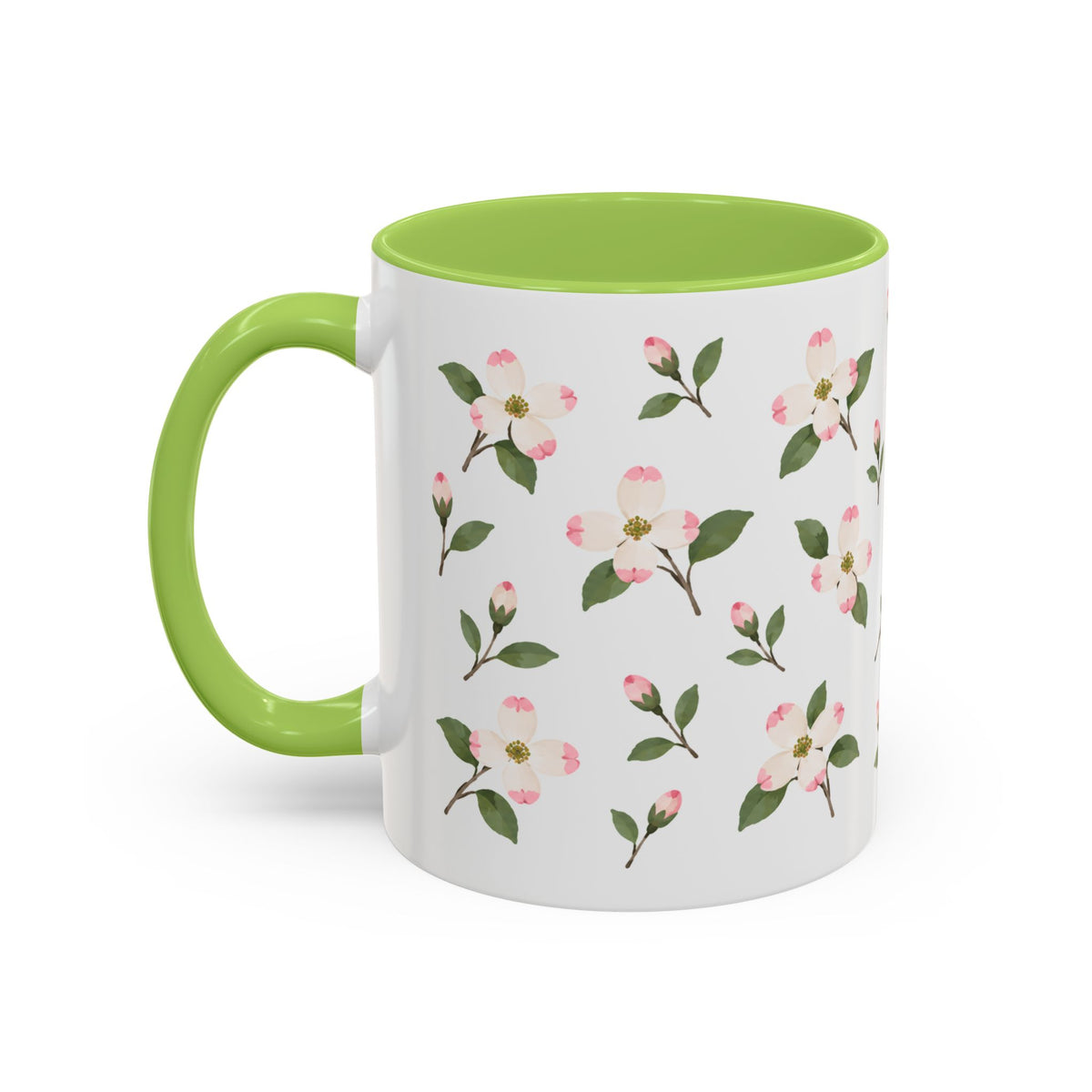 Virginia American Dogwood Mug, State Flower Floral Coffee Cup, 11oz Botanical Gift