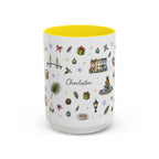 Charleston Christmas Mug | Watercolor City Souvenir, Holiday Travel Gift (11oz/15oz)