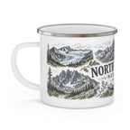 North Cascades National Park Vintage Enamel Camping Mug | 12oz National Park Hiking Gift