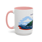 Faroe Islands Coffee Mug | Travel Destination Souvenir Gift | Accent Color Ceramic 11oz 15oz