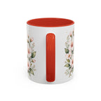 Delaware State Map Mug | Botanical Beach Accent Coffee Cup (11oz/15oz)