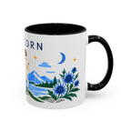 Capricorn Zodiac Coffee Mug | Sea Goat and Floral Design | Astrology Birthday Gift | 11 oz 15 oz Ceramic Accent Mug