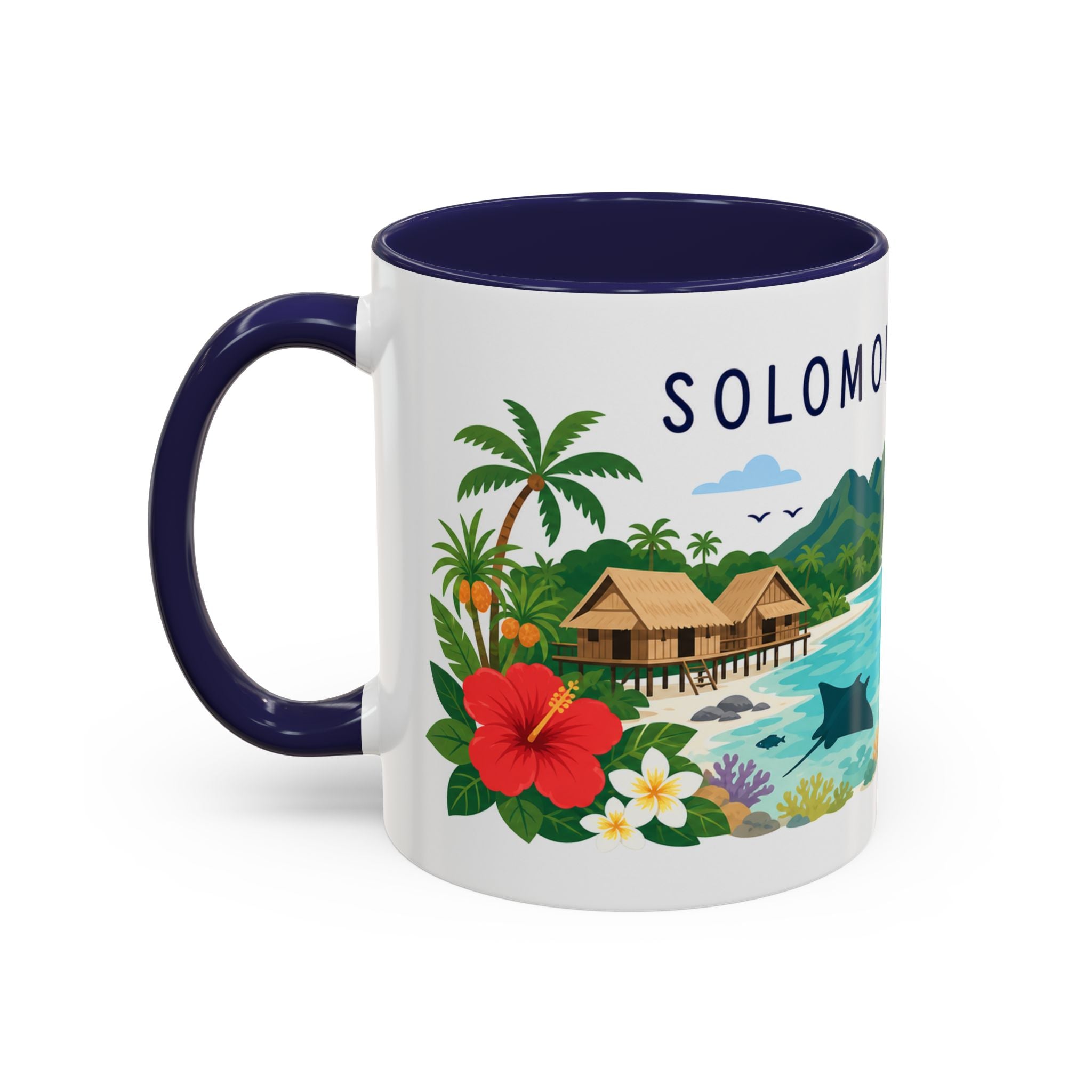 Solomon Islands Coffee Mug | Travel Souvenir Accent Mug | Country Gift Ceramic Cup 11oz 15oz