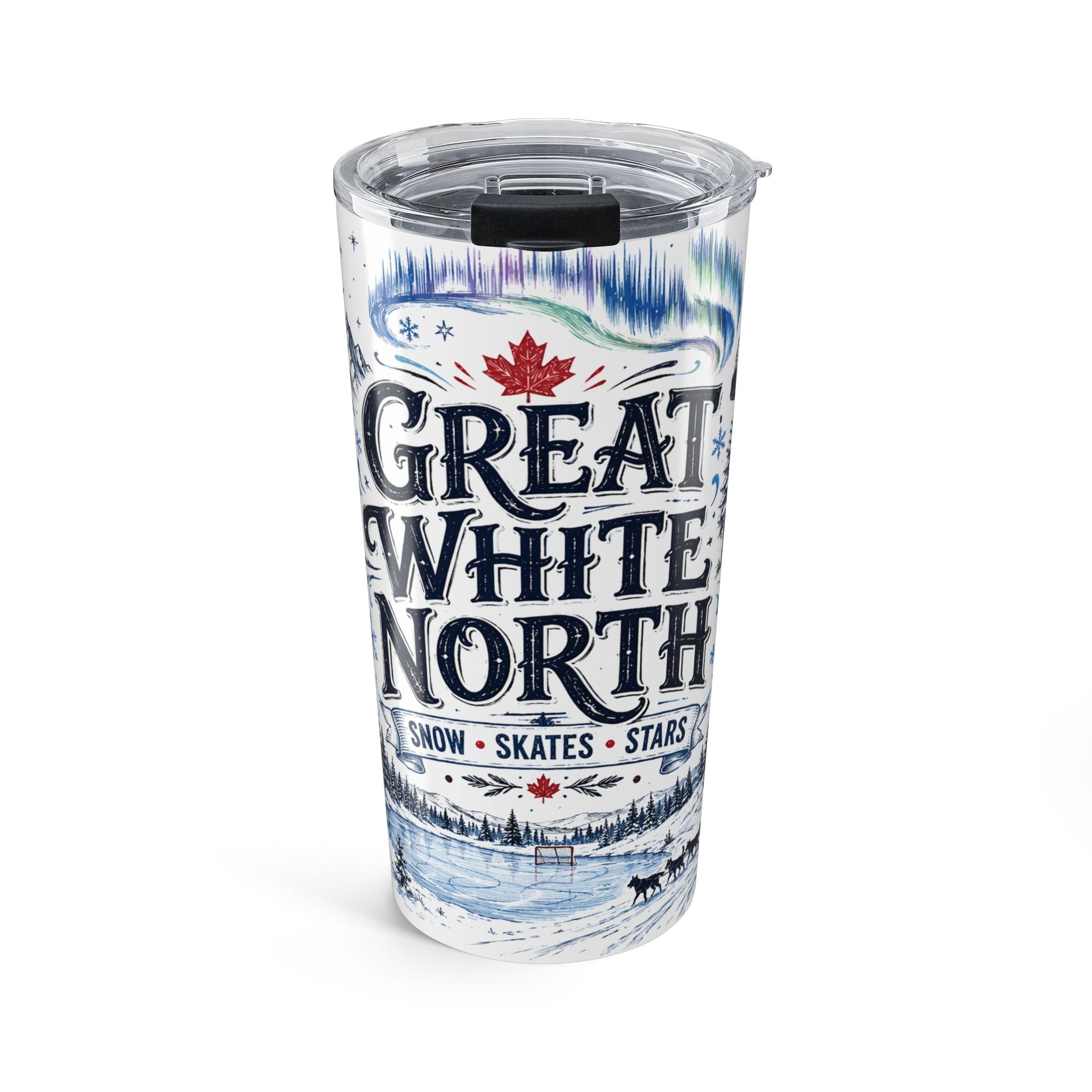 Great White North 20oz Tumbler | Canadian Pride Gift | Insulated Stainless Steel Travel Cup