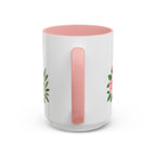 Libra Zodiac Coffee Mug | Scales and Rose Design | Astrology Birthday Gift | 11 oz 15 oz Ceramic Accent Mug