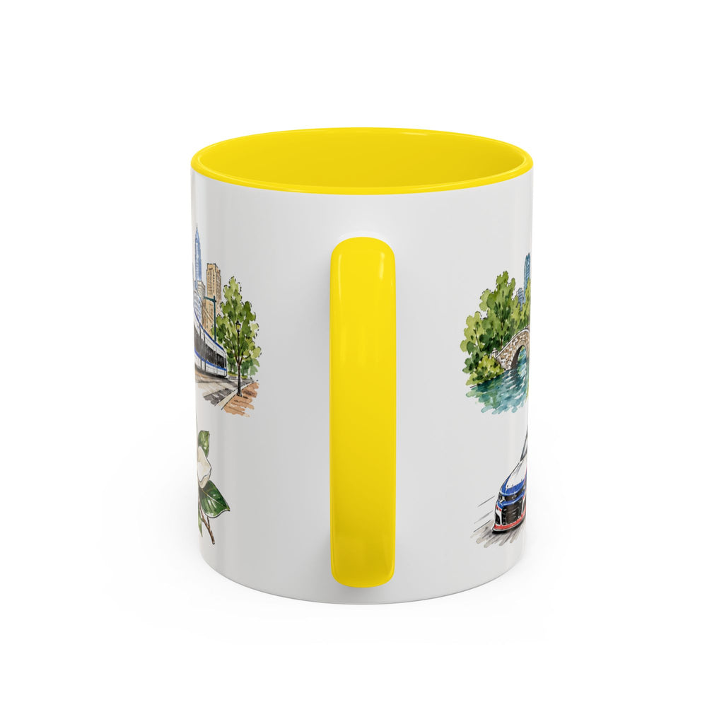 Charlotte Illustrated Travel Mug | City Souvenir Accent Coffee Mug | 11oz 15oz Ceramic Cup
