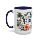 Fort Lauderdale Coffee Mug | United States Travel Souvenir | Vintage Illustrated City Gift | 11 oz 15 oz Accent Mug