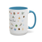 New River Gorge National Park Christmas Mug | Watercolor Travel Souvenir | Holiday Gift | Accent Ceramic Coffee Cup 11oz 15oz