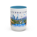 Azerbaijan Coffee Mug | Travel Souvenir Accent Mug | Place Gift Ceramic Cup 11oz 15oz