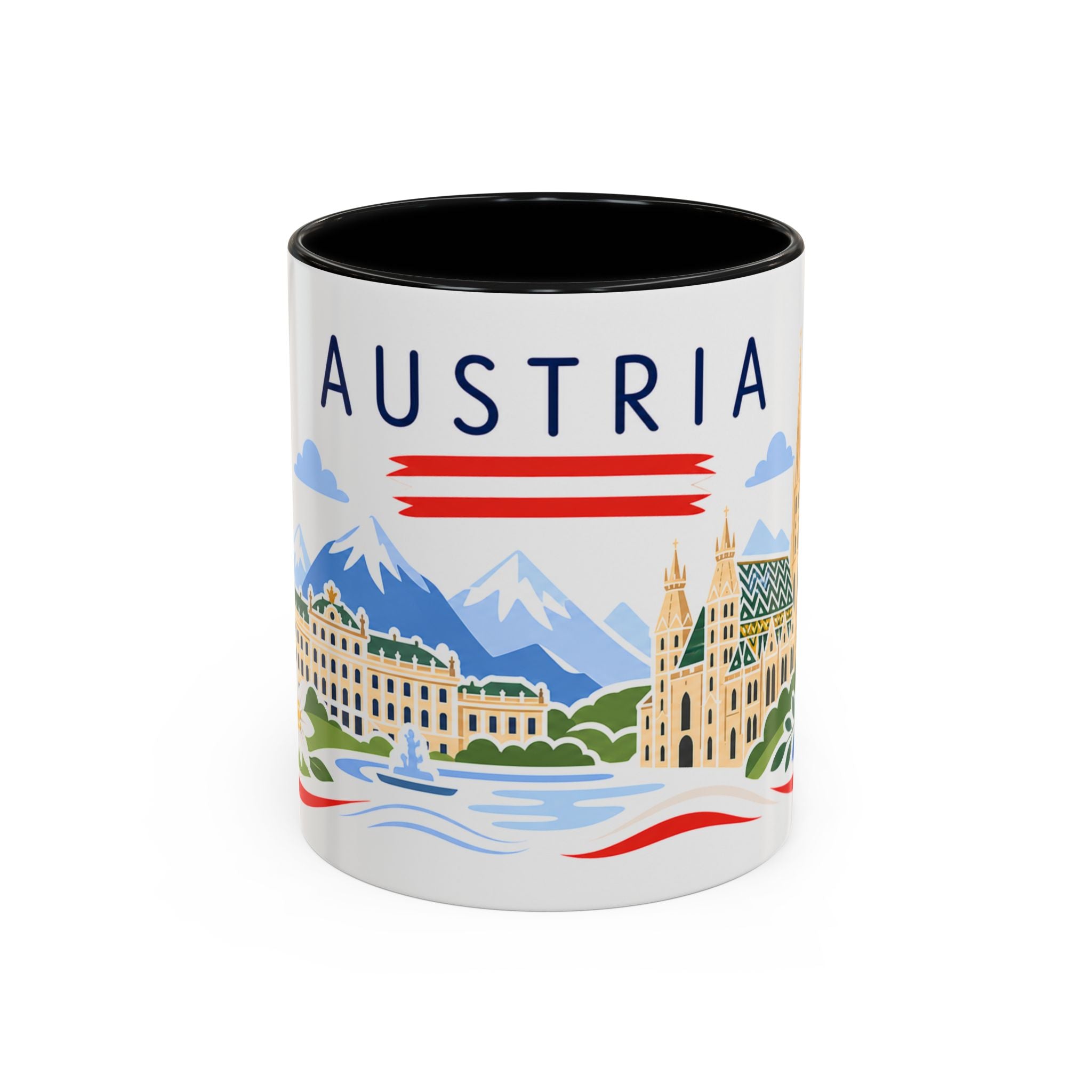 Austria Coffee Mug | Travel Souvenir Accent Mug | Country Gift Ceramic Cup 11oz 15oz