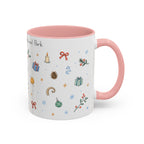 Rocky Mountain National Park Christmas Mug | Watercolor Travel Souvenir | Holiday Gift | Accent Ceramic Coffee Cup 11oz 15oz