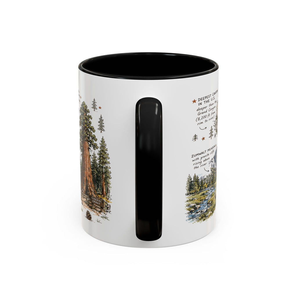 Kings Canyon National Park Coffee Mug | California Sierra Nevada Sequoia Gift | Accent Color Ceramic 11oz 15oz