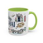 Shanghai Coffee Mug | China Souvenir Travel Gift | Accent Color Ceramic 11oz 15oz