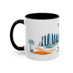 Doha Coffee Mug | Qatar Travel Souvenir | Porcelain Decal City Gift | 11oz 15oz Accent Mug