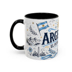 Argentina Soccer Coffee Mug | Soccer Fan Gift | Accent Color Ceramic 11oz 15oz Match Day Cup