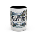 Columbia River Gorge Mug, Pacific Northwest Travel Souvenir, Bucket List Gift, Accent Ceramic Coffee Mug 11oz 15oz